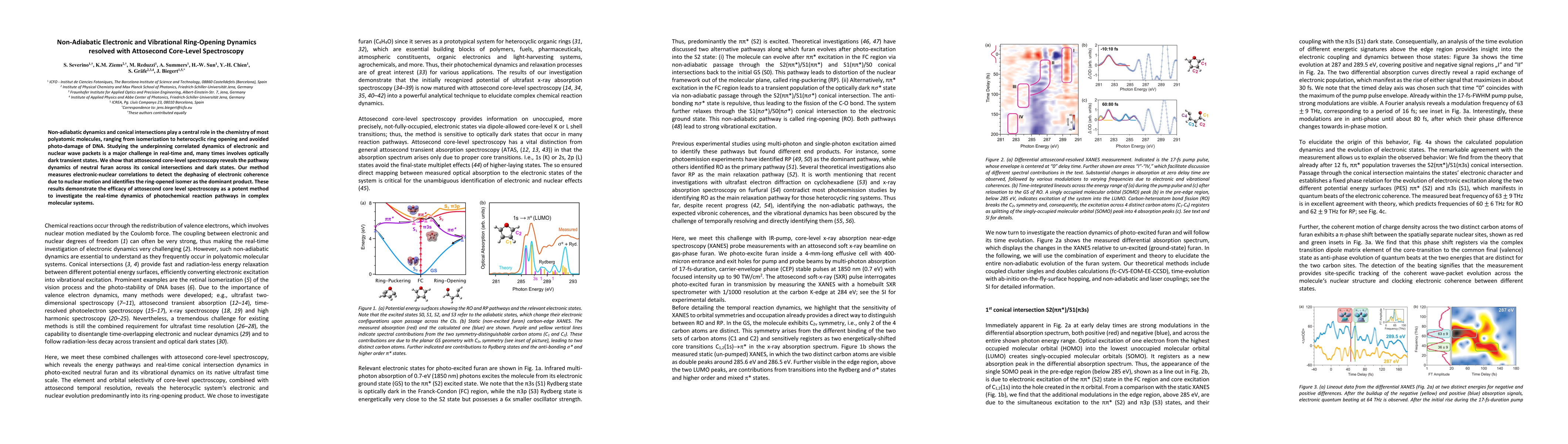 Thumbnail for Non-Adiabatic Electronic and Vibrational Ring-Opening Dynamics resolved
  with Attosecond Core-Level Spectroscopy