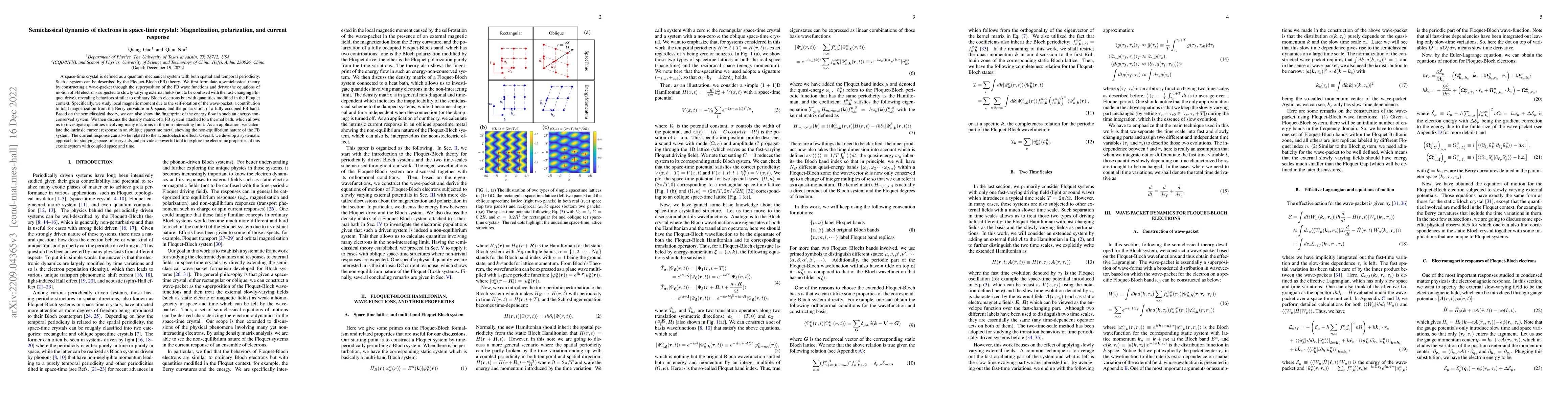 Thumbnail for Semiclassical dynamics of electrons in space-time crystal:
  Magnetization, polarization, and current response