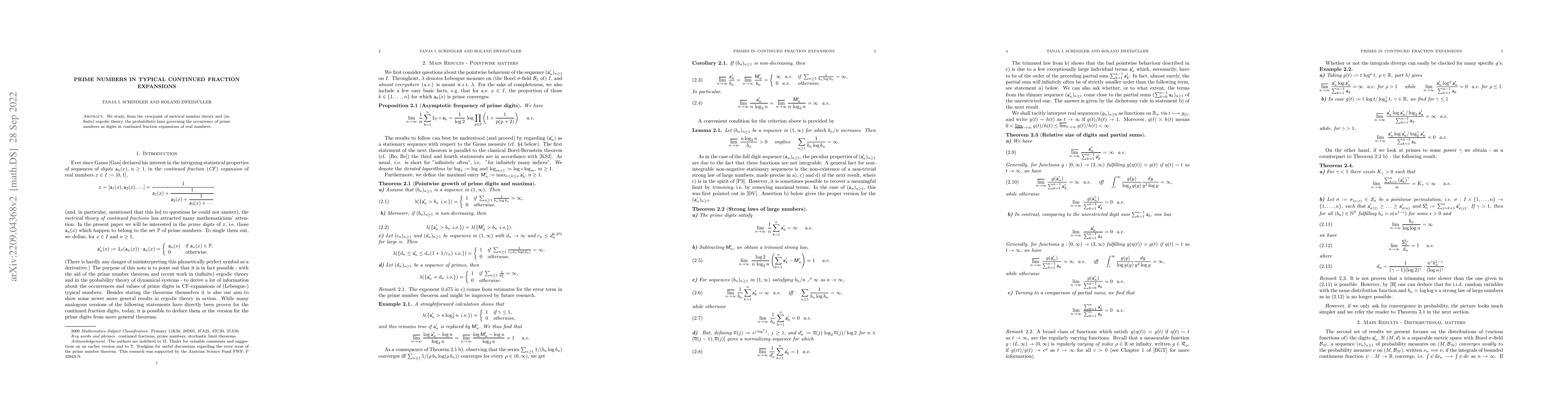 Thumbnail for Prime numbers in typical Continued Fraction Expansions