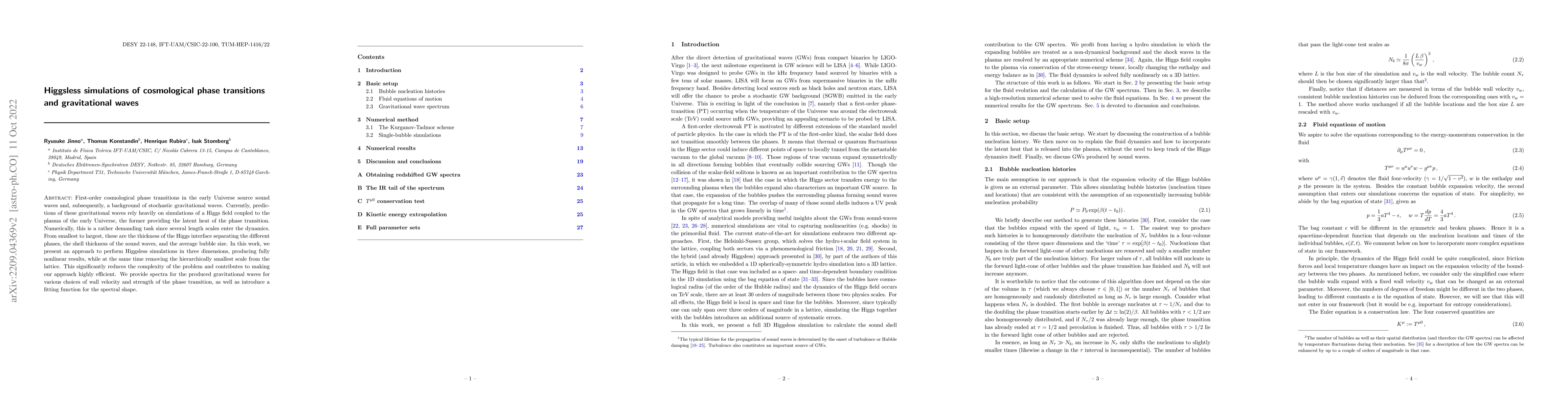 Thumbnail for Higgsless simulations of cosmological phase transitions and
  gravitational waves