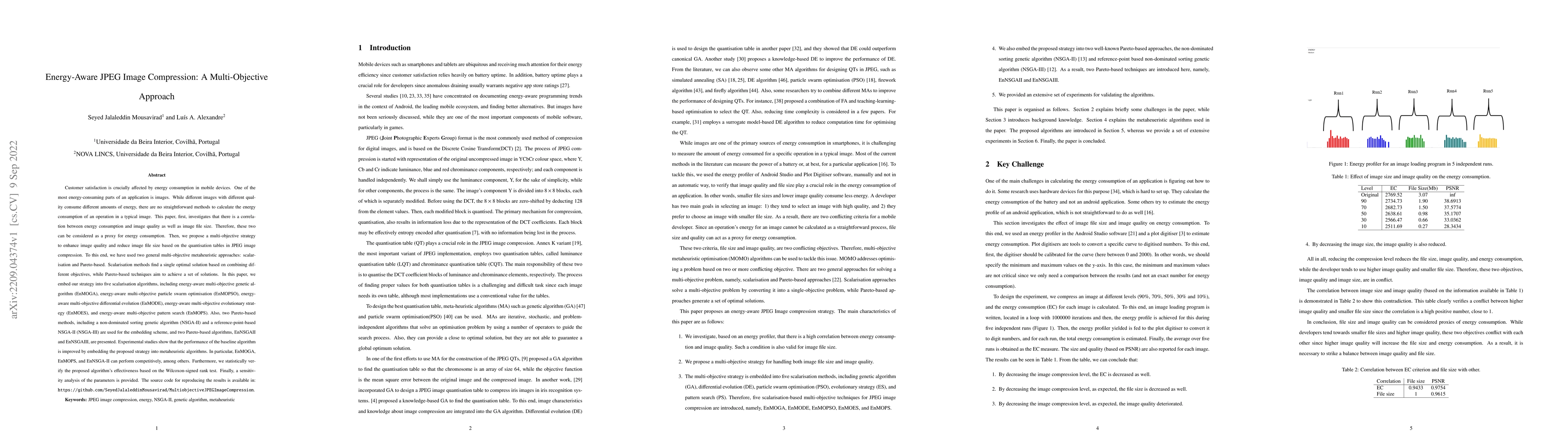 Thumbnail for Energy-Aware JPEG Image Compression: A Multi-Objective Approach