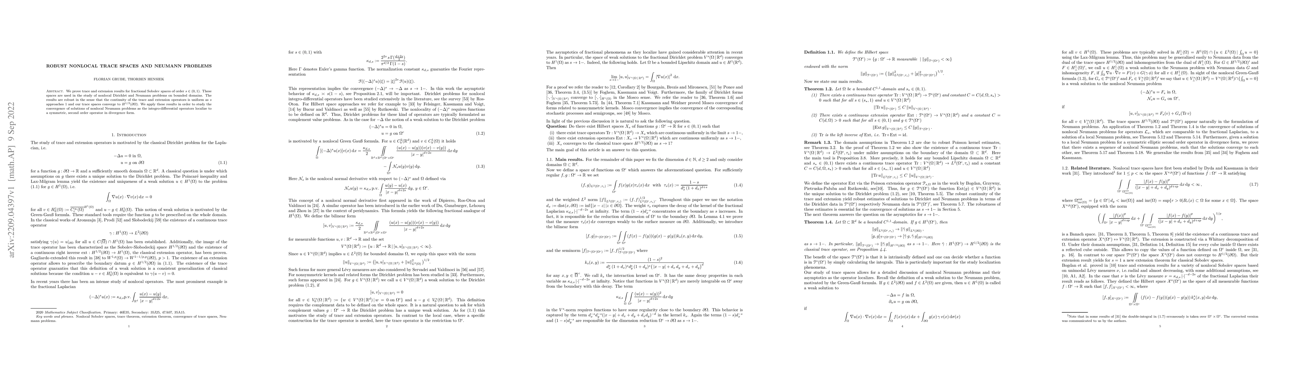 Thumbnail for Robust nonlocal trace spaces and Neumann problems