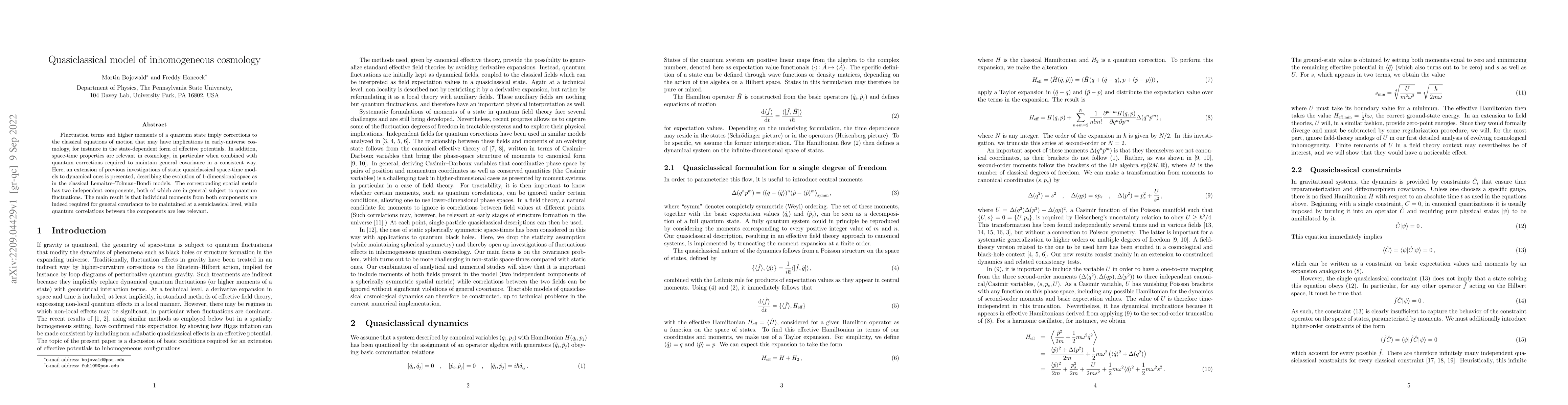 Thumbnail for Quasiclassical model of inhomogeneous cosmology
