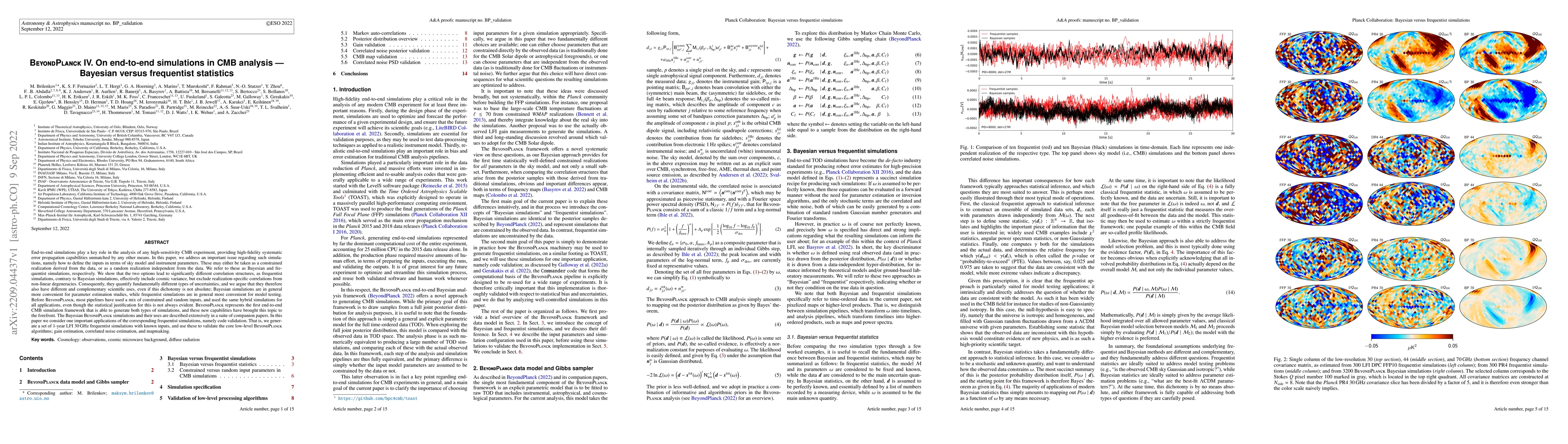Thumbnail for BeyondPlanck IV. On end-to-end simulations in CMB analysis -- Bayesian
  versus frequentist statistics