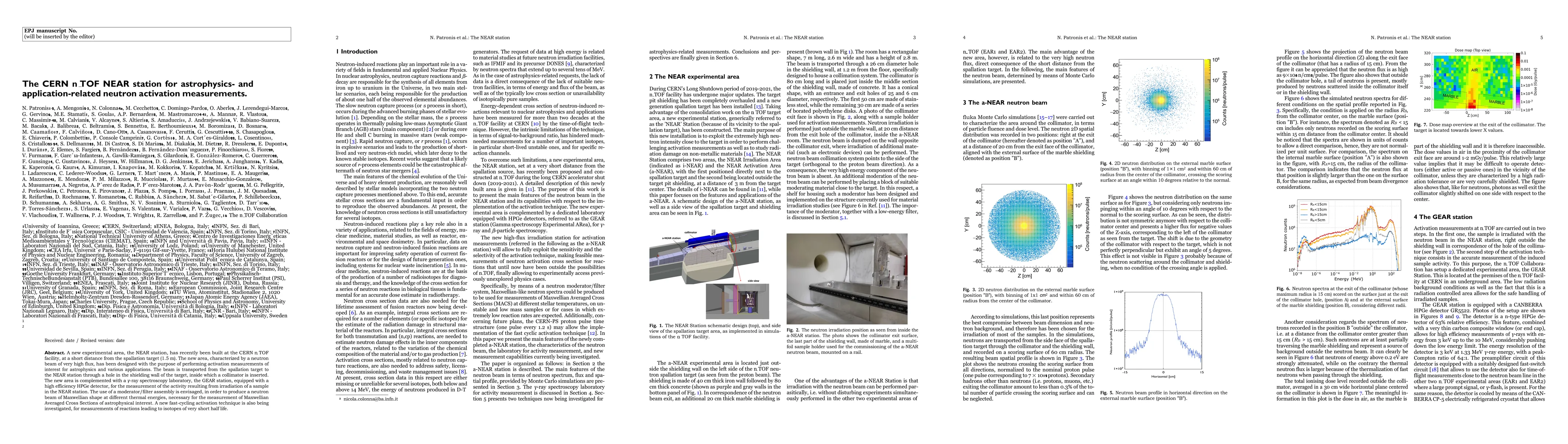 Thumbnail for The CERN n TOF NEAR station for astrophysics- and application-related
  neutron activation measurements