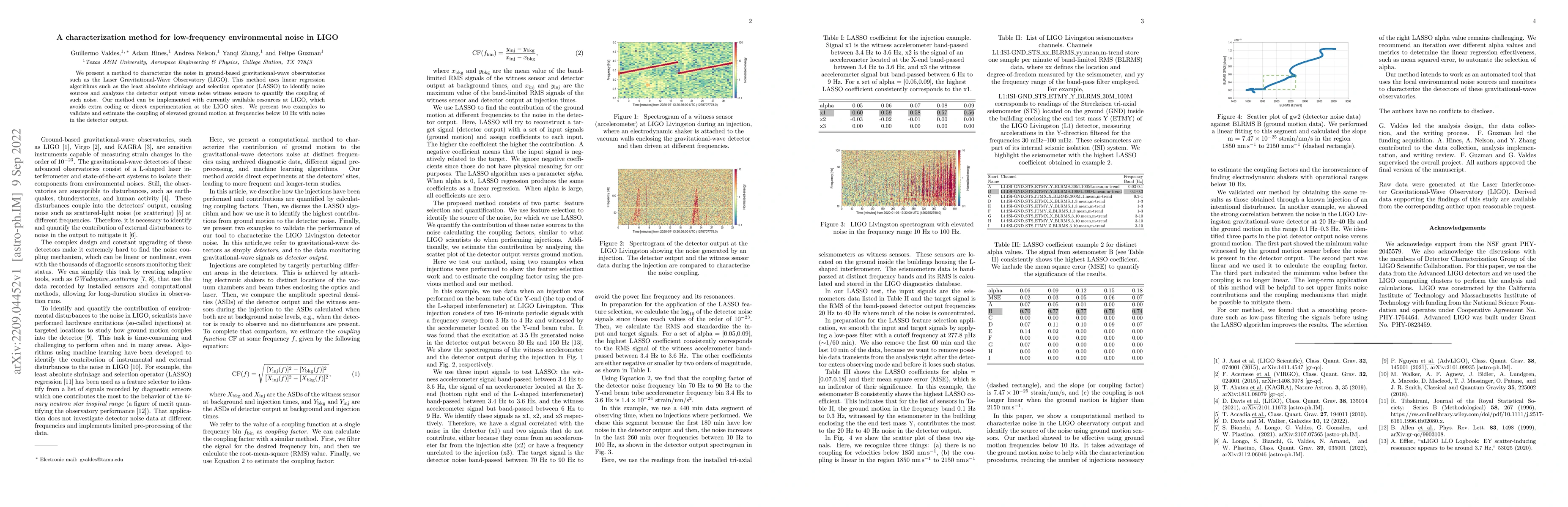 Thumbnail for A characterization method for low-frequency environmental noise in LIGO