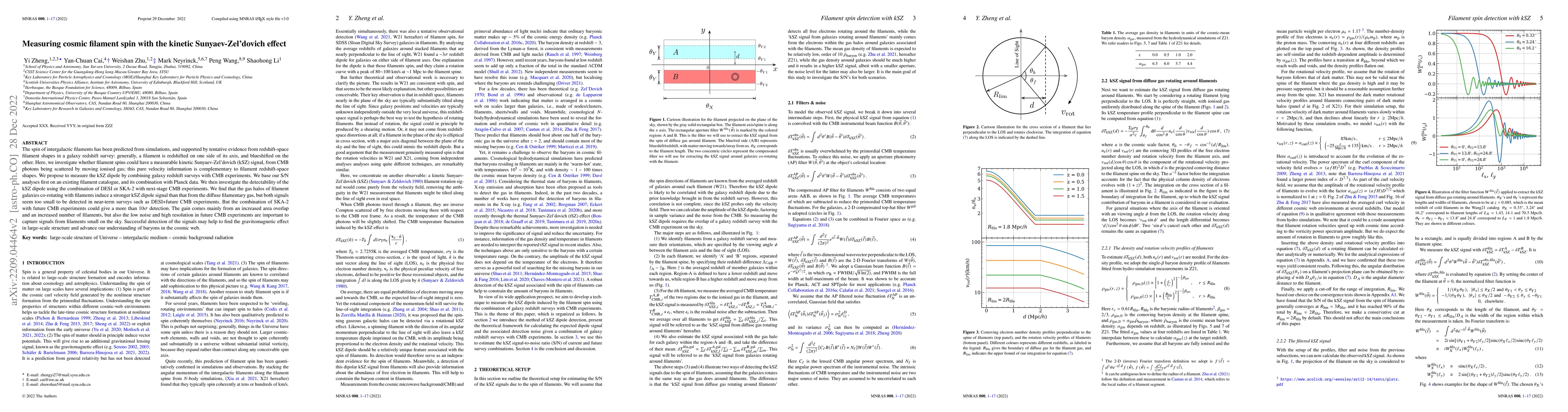 Thumbnail for Measuring cosmic filament spin with the kinetic Sunyaev-Zel'dovich
  effect