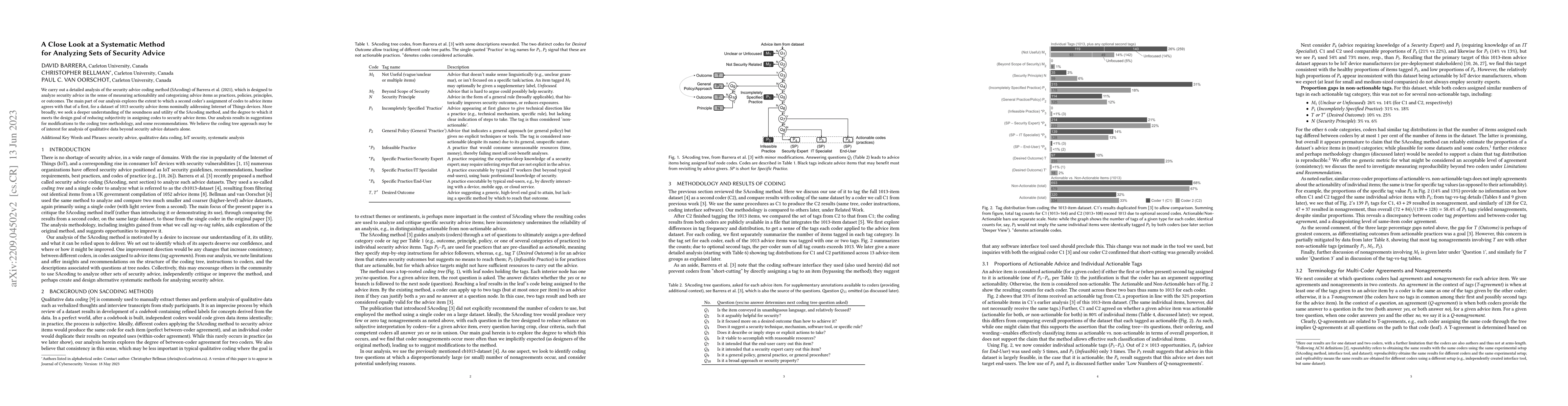 Thumbnail for A Close Look at a Systematic Method for Analyzing Sets of Security
  Advice