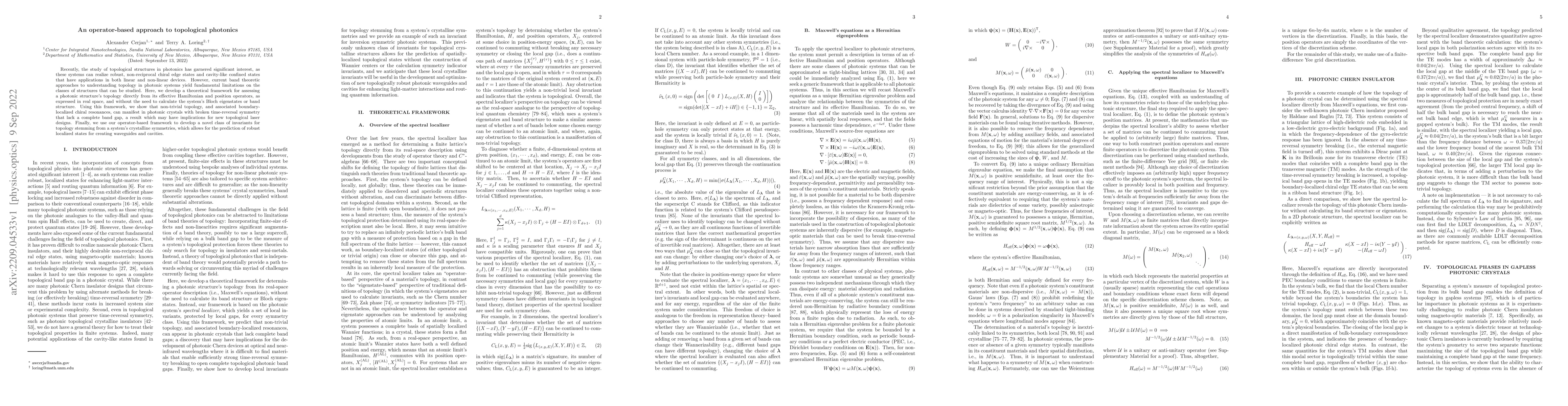 Thumbnail for An operator-based approach to topological photonics