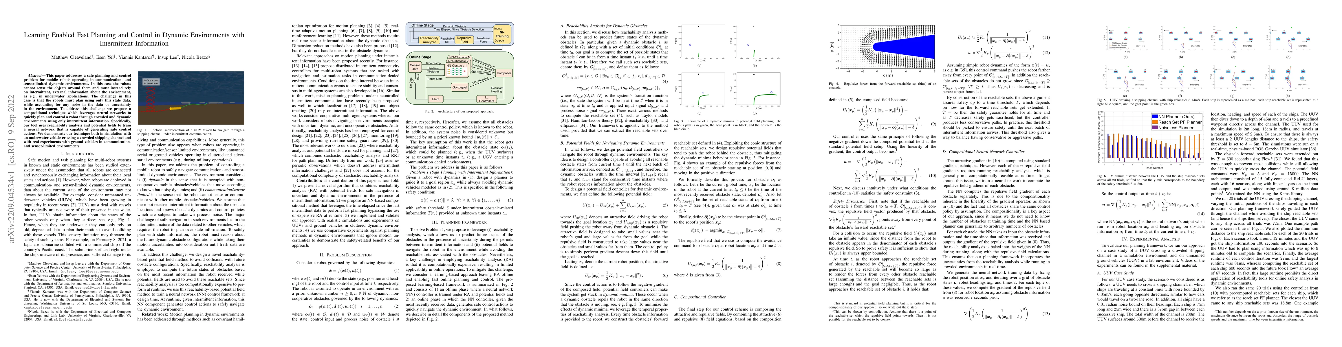 Thumbnail for Learning Enabled Fast Planning and Control in Dynamic Environments with
  Intermittent Information