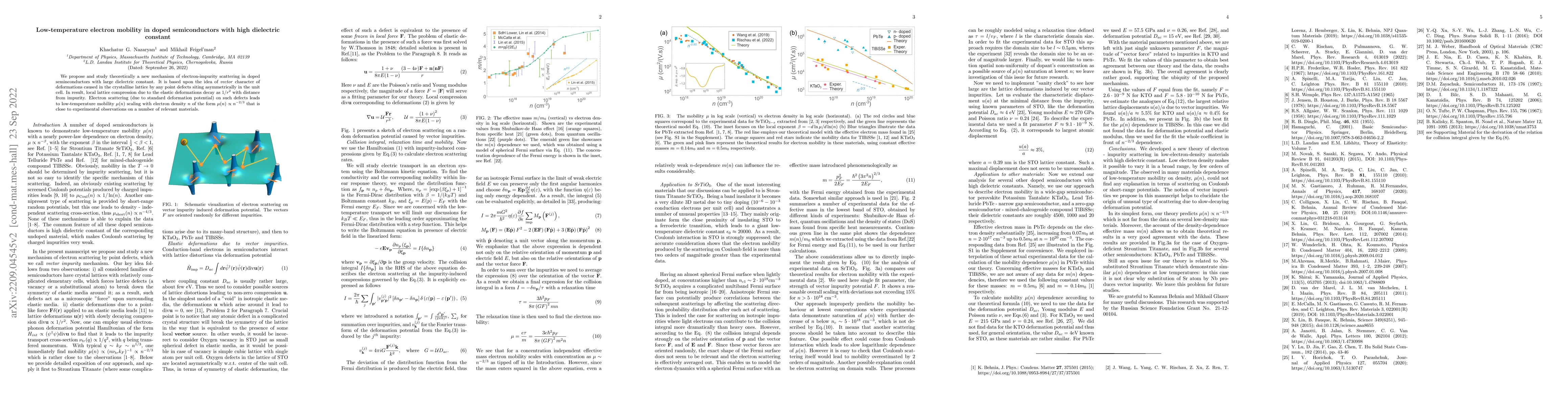 Thumbnail for Low-temperature electron mobility in doped semiconductors with high
  dielectric constant