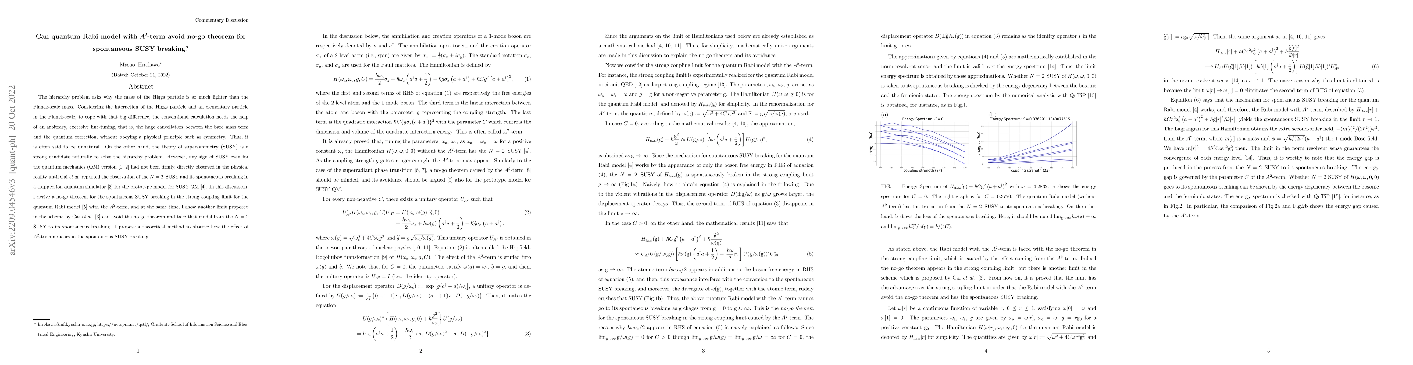 Thumbnail for Can quantum Rabi model with A^2-term avoid no-go theorem for spontaneous
  SUSY breaking?