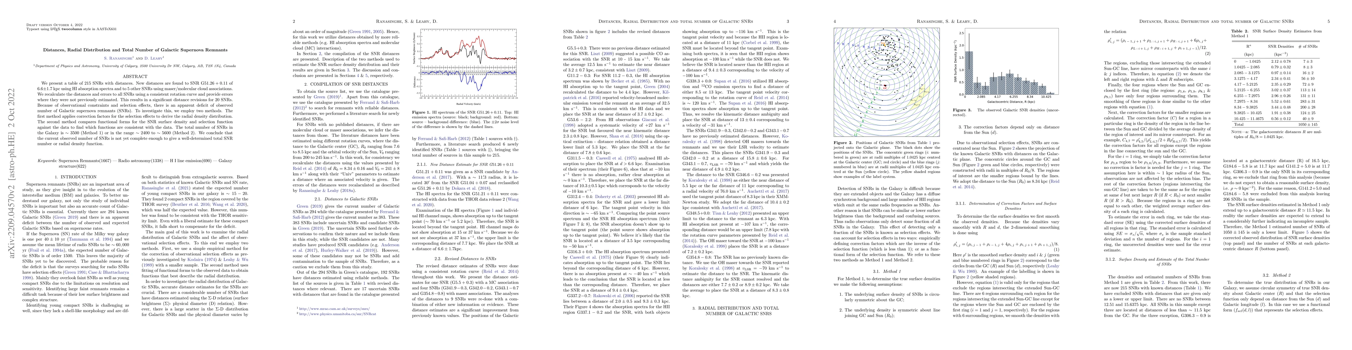 Thumbnail for Distances, Radial Distribution and Total Number of Galactic Supernova
  Remnants
