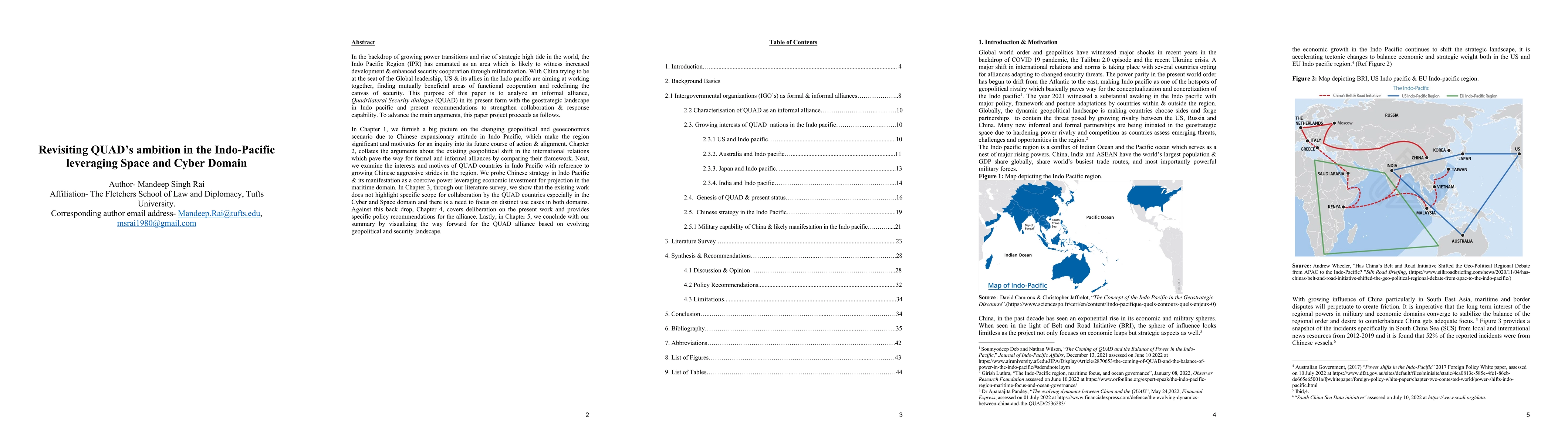 Thumbnail for Revisiting QUAD ambition in the Indo Pacific leveraging Space and Cyber
  Domain