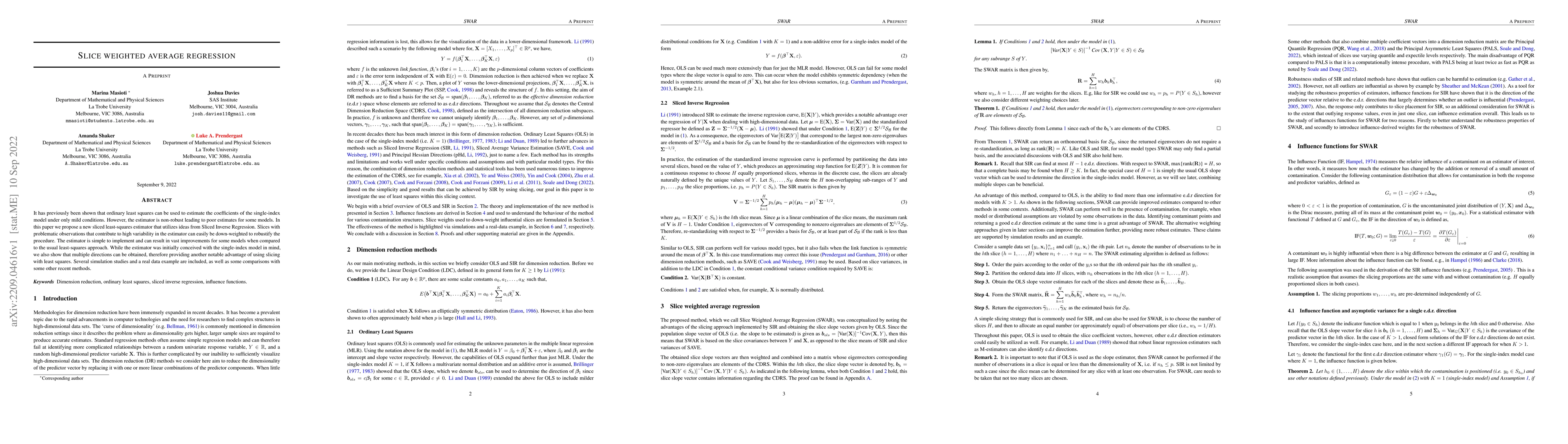 Thumbnail for Slice Weighted Average Regression