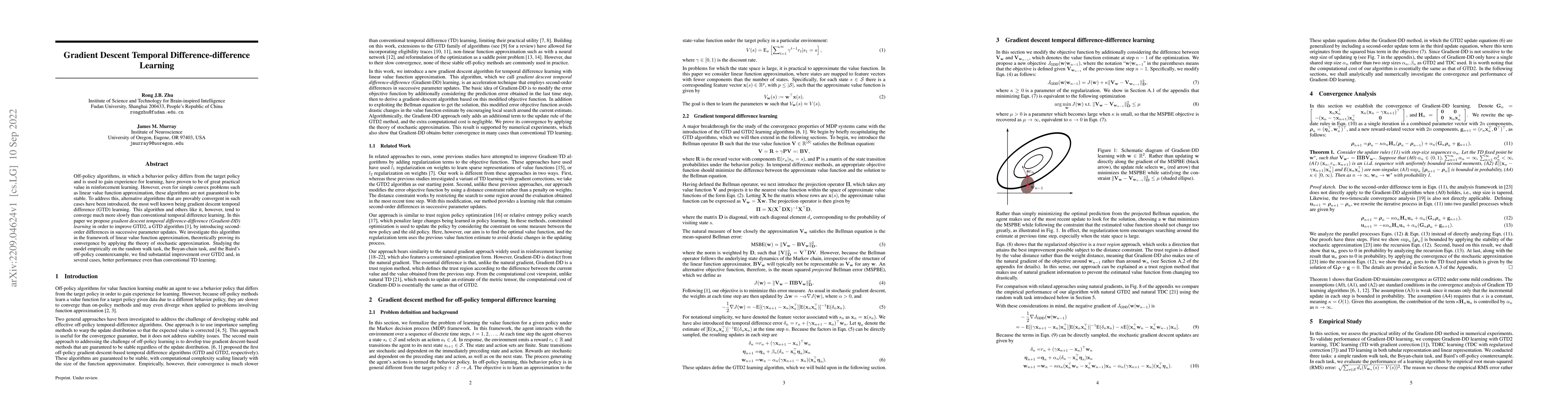 Thumbnail for Gradient Descent Temporal Difference-difference Learning