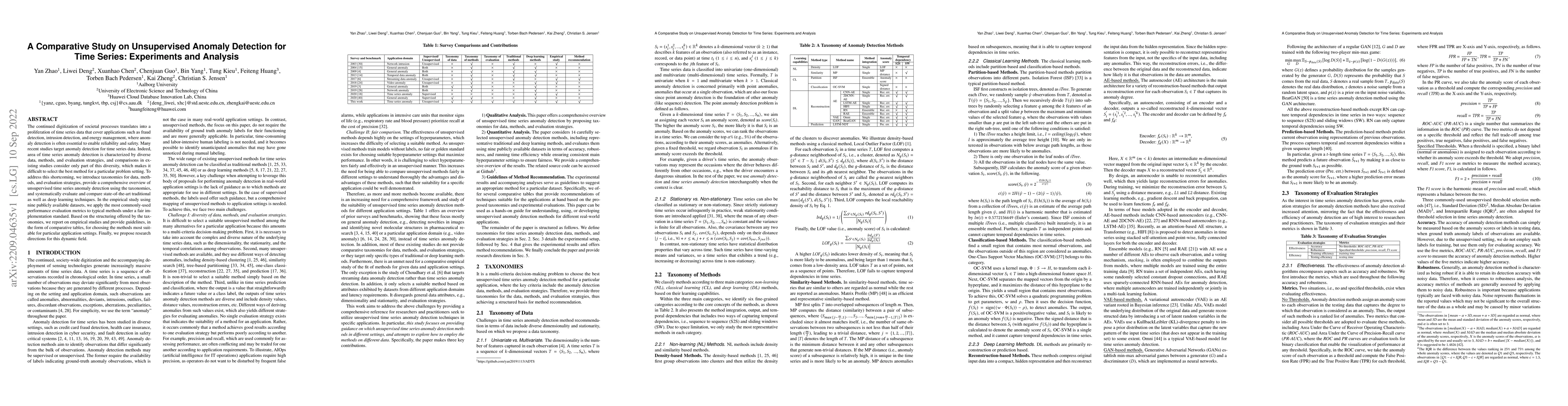 Thumbnail for A Comparative Study on Unsupervised Anomaly Detection for Time Series:
  Experiments and Analysis