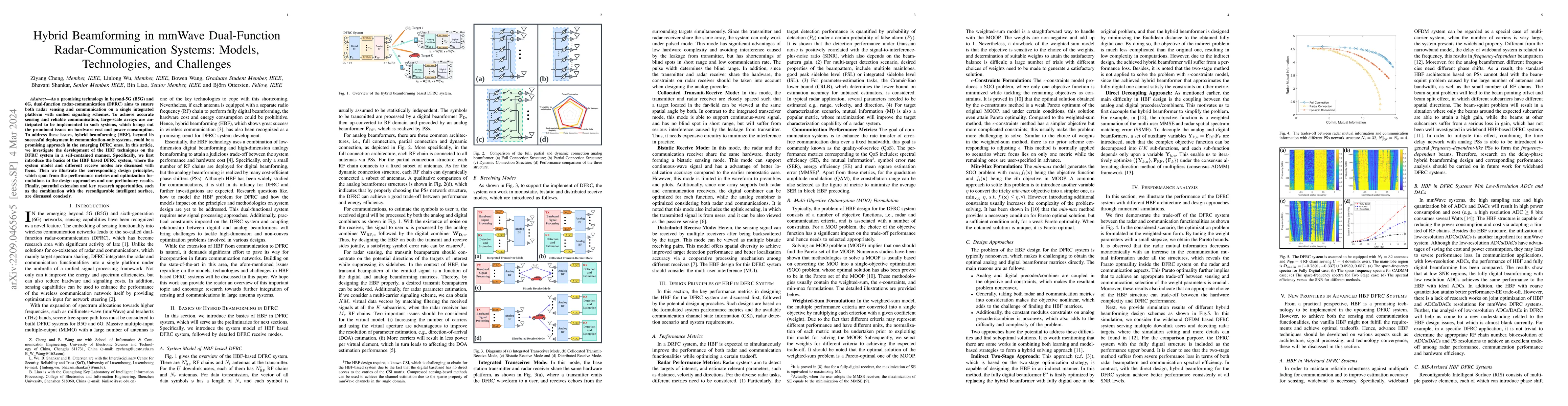 Thumbnail for Hybrid Beamforming in mmWave Dual-Function Radar-Communication Systems:
  Models, Technologies, and Challenges