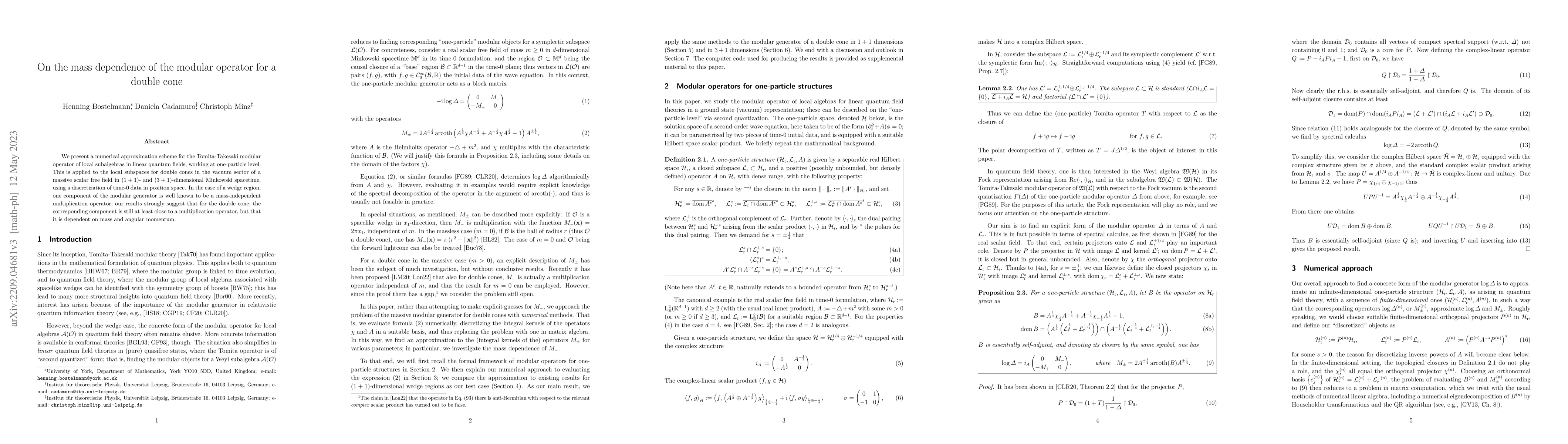 Thumbnail for On the mass dependence of the modular operator for a double cone