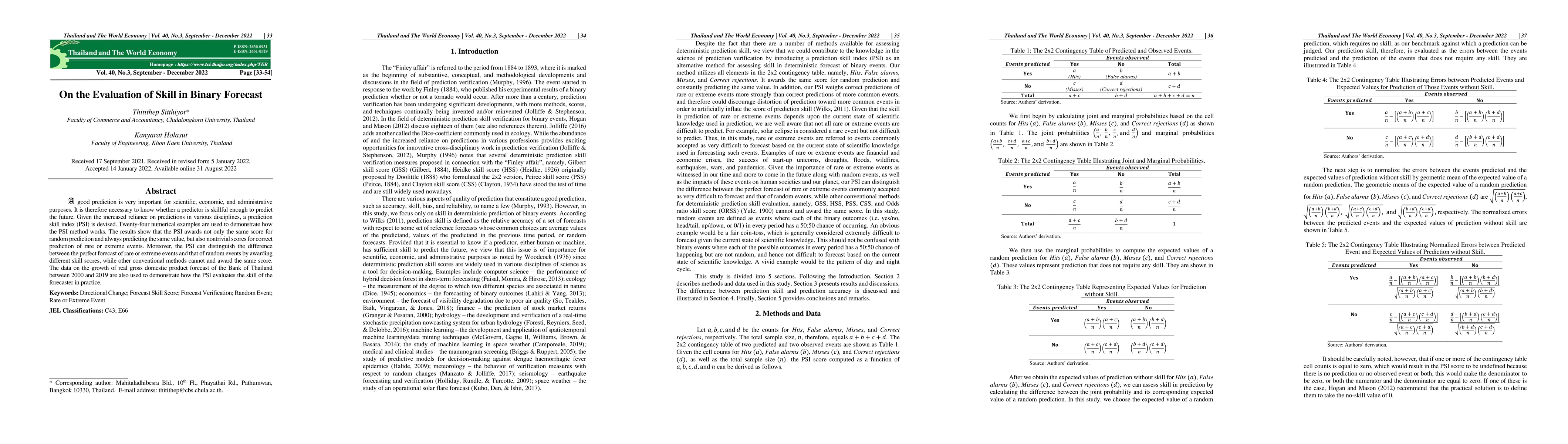 Thumbnail for On the Evaluation of Skill in Binary Forecast