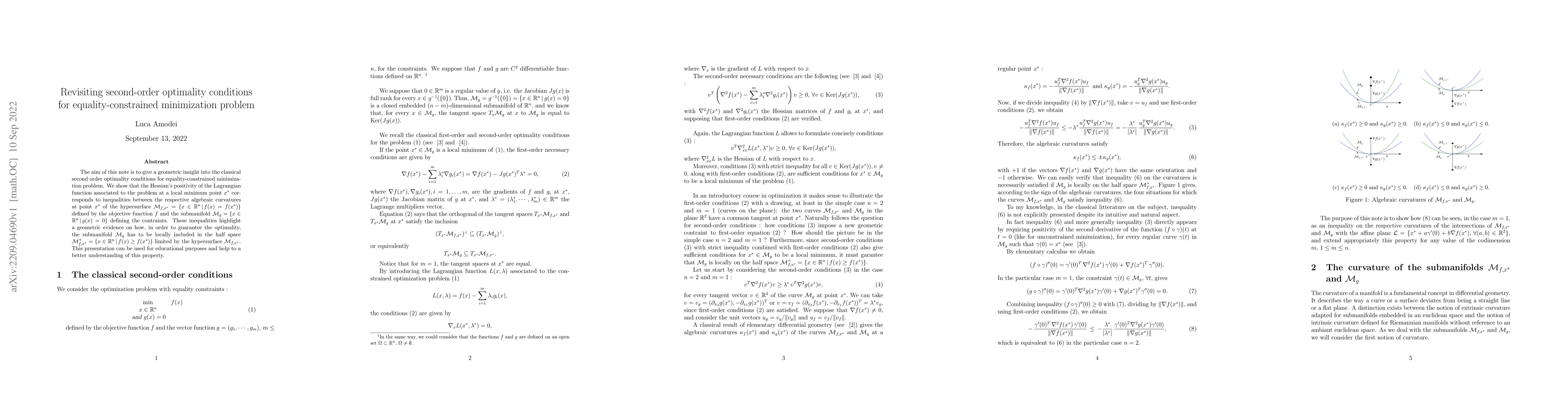 Thumbnail for Revisiting second-order optimality conditions for equality-contrained
  minimization problem