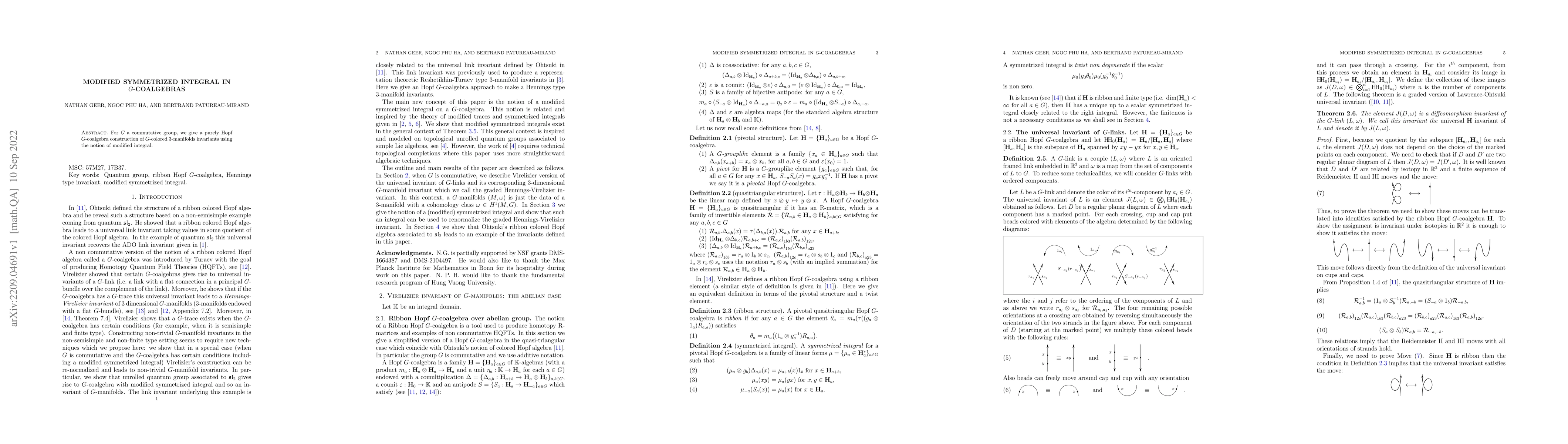 Thumbnail for Modified symmetrized integral in $G$-coalgebras