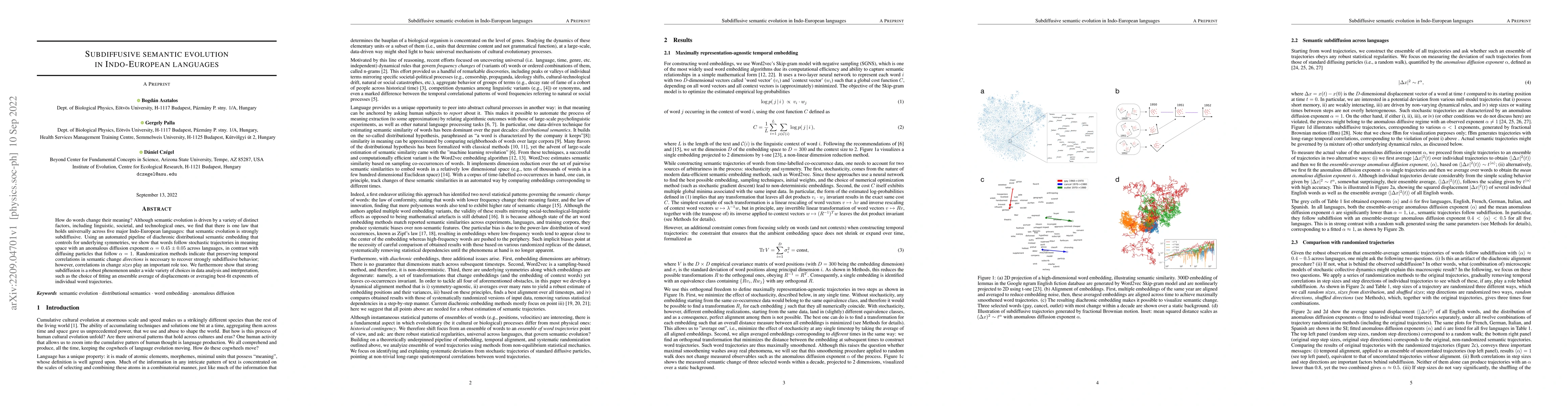 Thumbnail for Subdiffusive semantic evolution in Indo-European languages