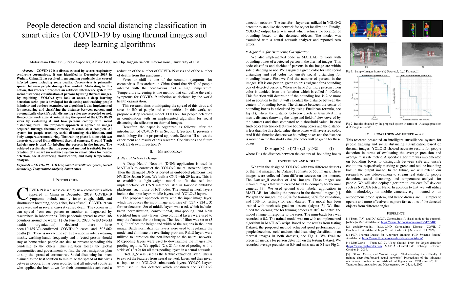Thumbnail for People detection and social distancing classification in smart cities
  for COVID-19 by using thermal images and deep learning algorithms