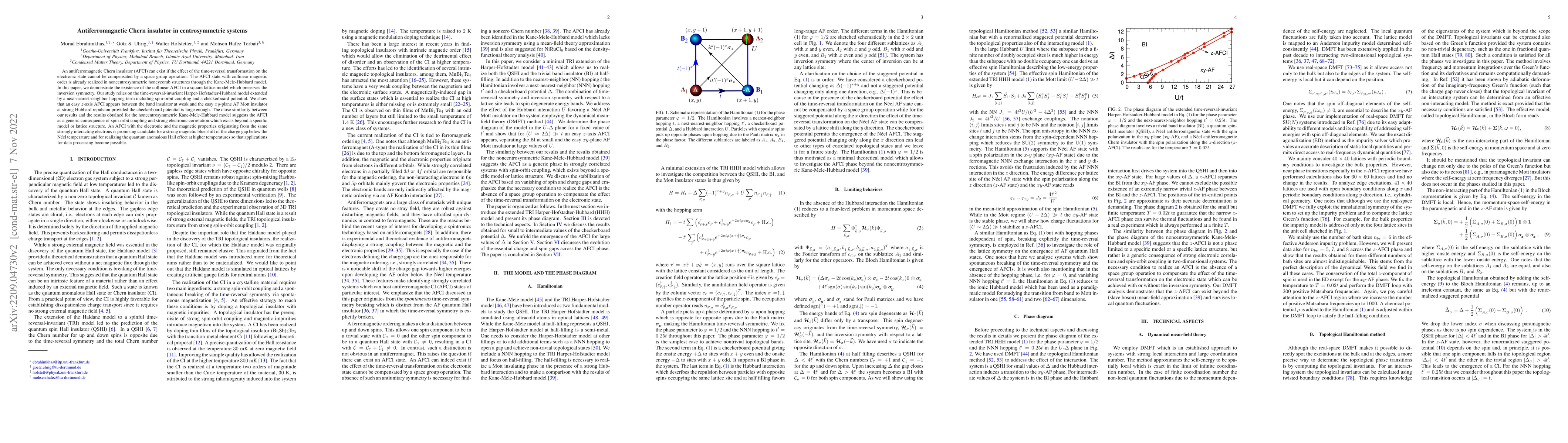 Thumbnail for Antiferromagnetic Chern insulator in centrosymmetric systems