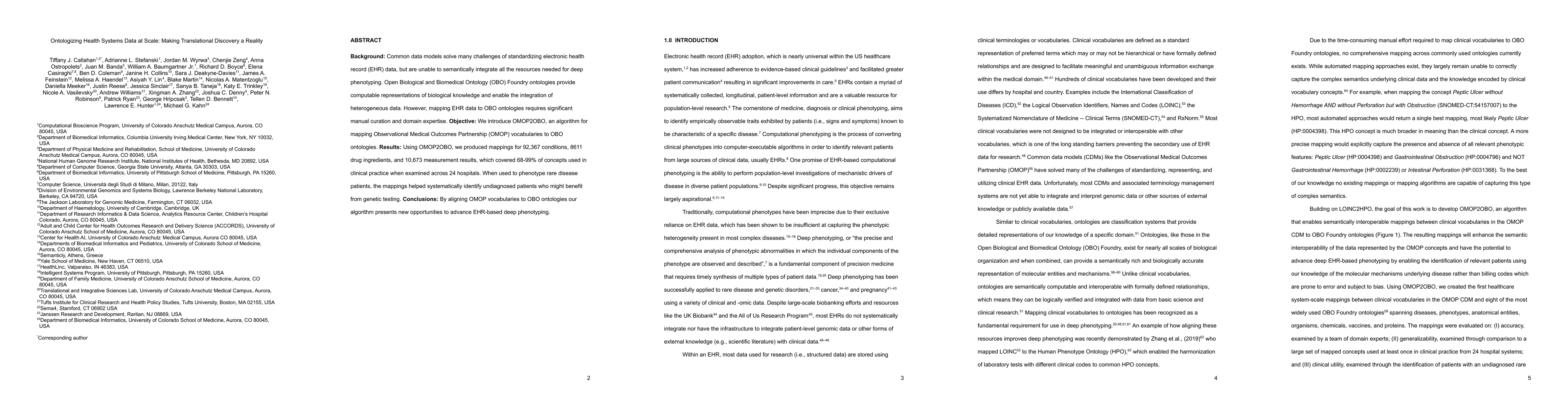 Thumbnail for Ontologizing Health Systems Data at Scale: Making Translational
  Discovery a Reality