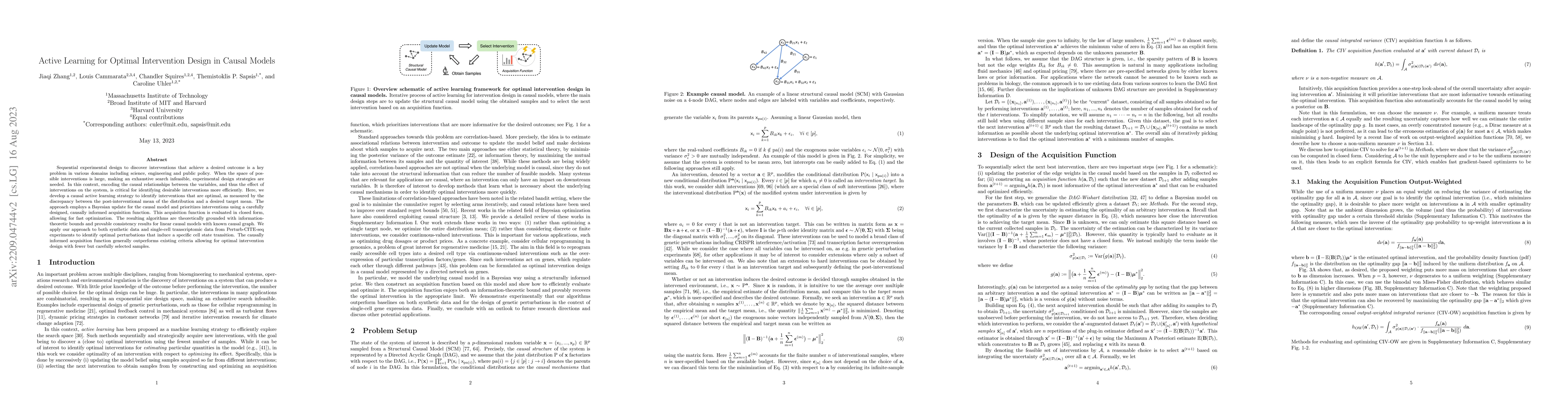 Thumbnail for Active Learning for Optimal Intervention Design in Causal Models