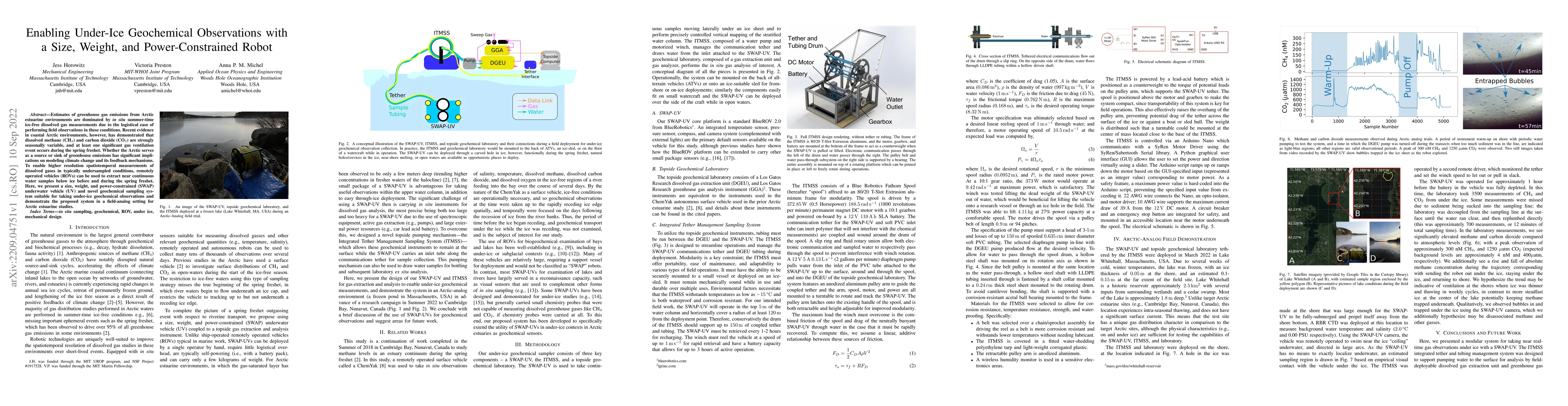 Thumbnail for Enabling Under-Ice Geochemical Observations with a Size, Weight, and
  Power-Constrained Robot
