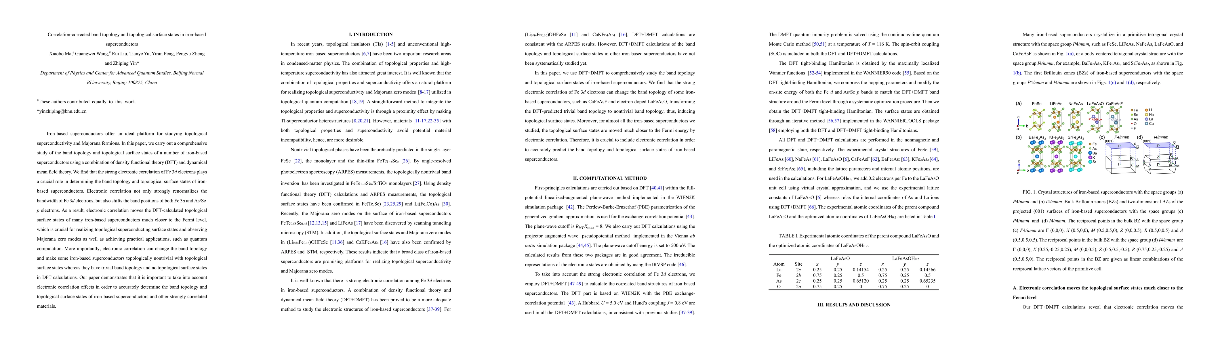 Thumbnail for Correlation-corrected band topology and topological surface states in
  iron-based superconductors