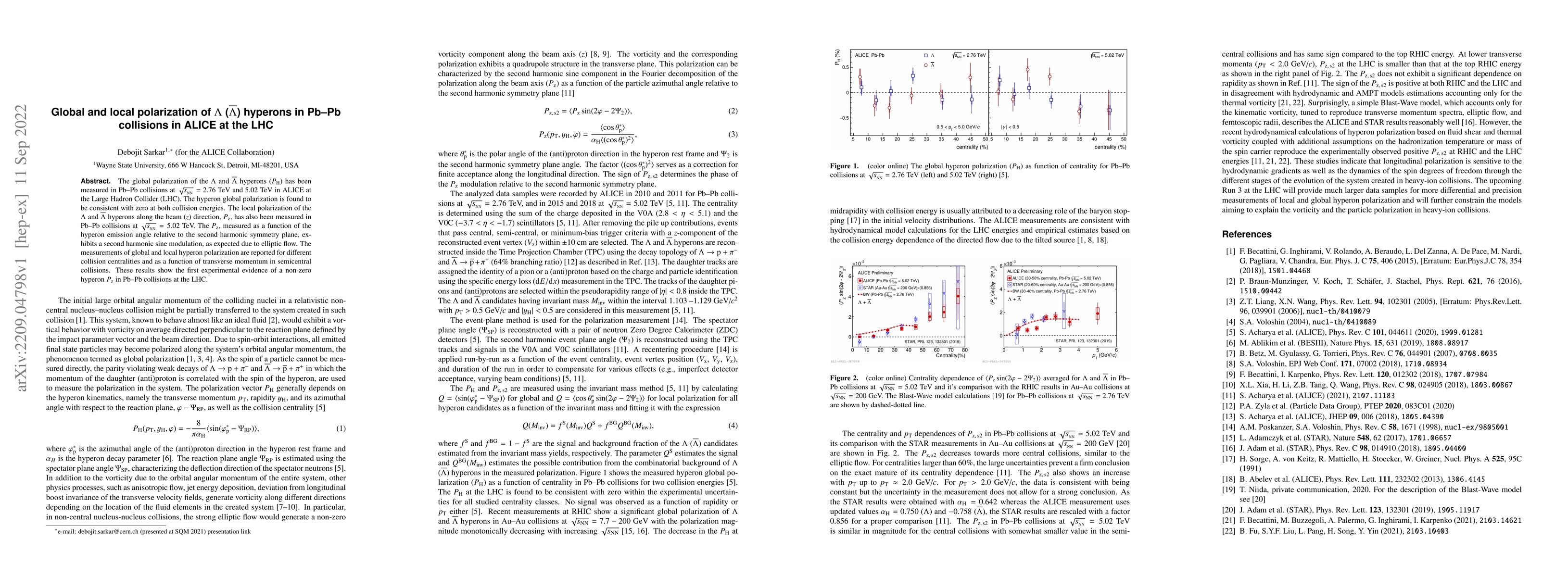 Thumbnail for Global and local polarization of $\Lambda$ ($\bar{\Lambda}$) hyperons in
  Pb--Pb collisions in ALICE at the LHC