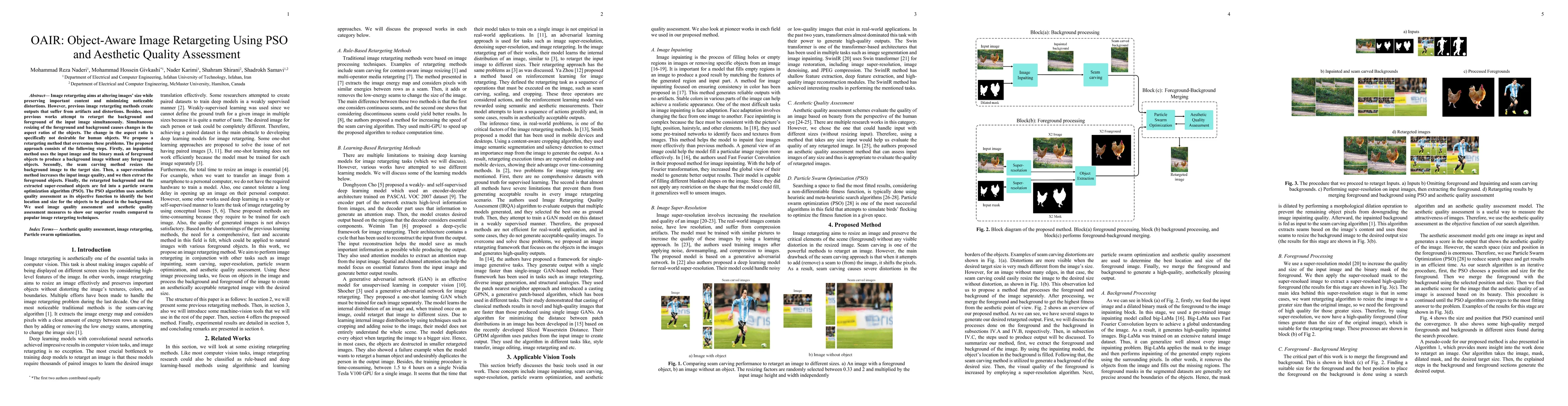 Thumbnail for OAIR: Object-Aware Image Retargeting Using PSO and Aesthetic Quality
  Assessment