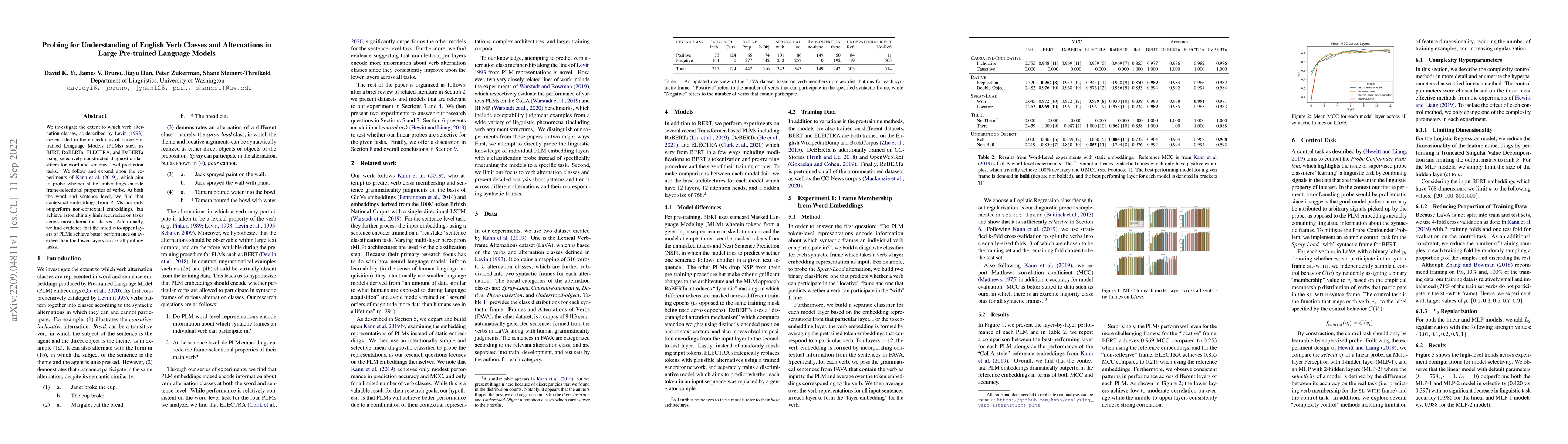 Thumbnail for Probing for Understanding of English Verb Classes and Alternations in
  Large Pre-trained Language Models