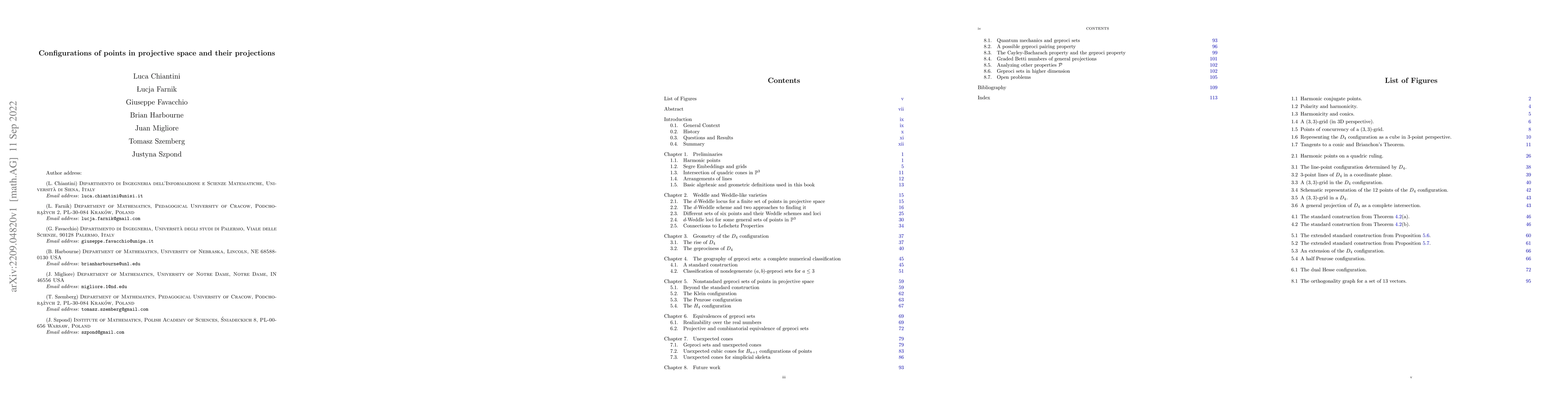 Thumbnail for Configurations of points in projective space and their projections