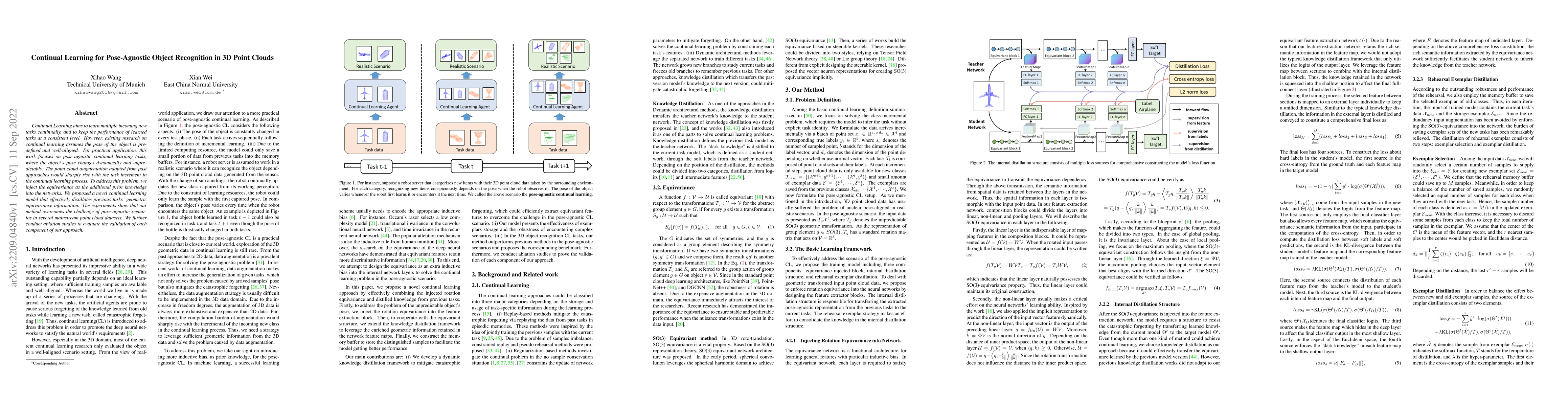 Thumbnail for Continual Learning for Pose-Agnostic Object Recognition in 3D Point
  Clouds