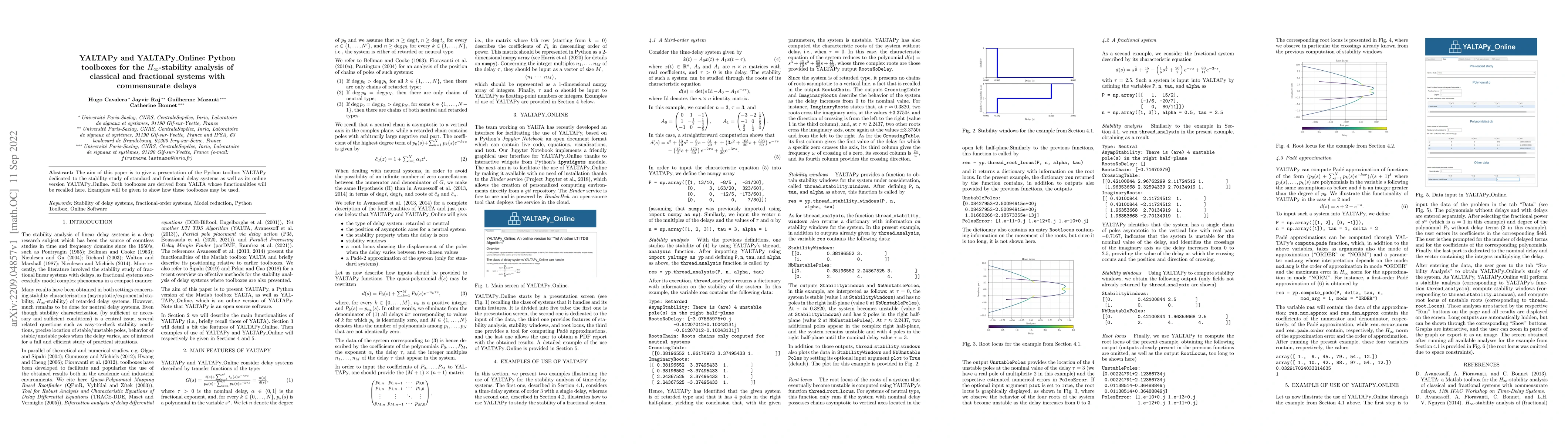 Thumbnail for YALTAPy and YALTAPy_Online: Python toolboxes for the
  $H_\infty$-stability analysis of classical and fractional systems with
  commensurate delays