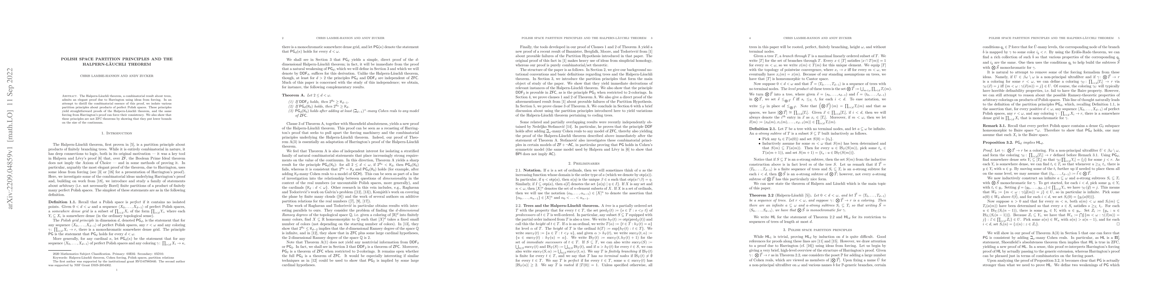 Thumbnail for Polish space partition principles and the Halpern-L\"auchli theorem
