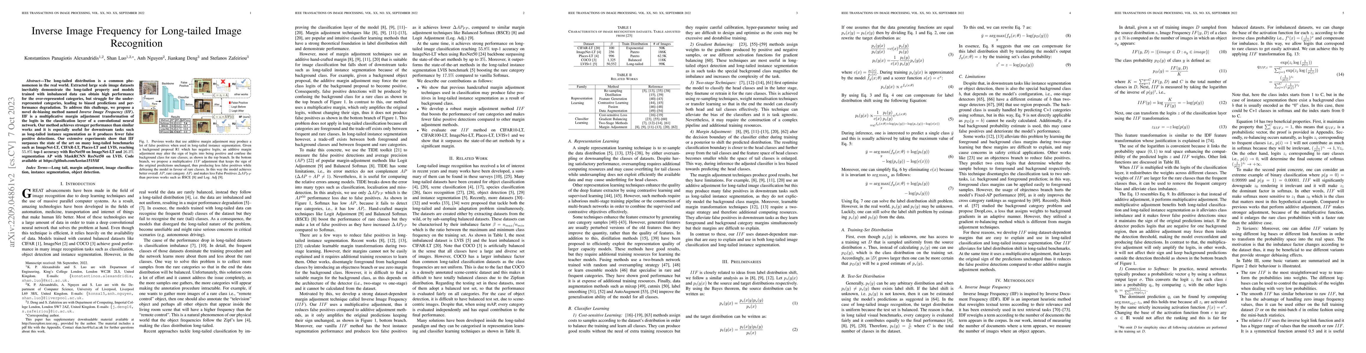 Thumbnail for Inverse Image Frequency for Long-tailed Image Recognition