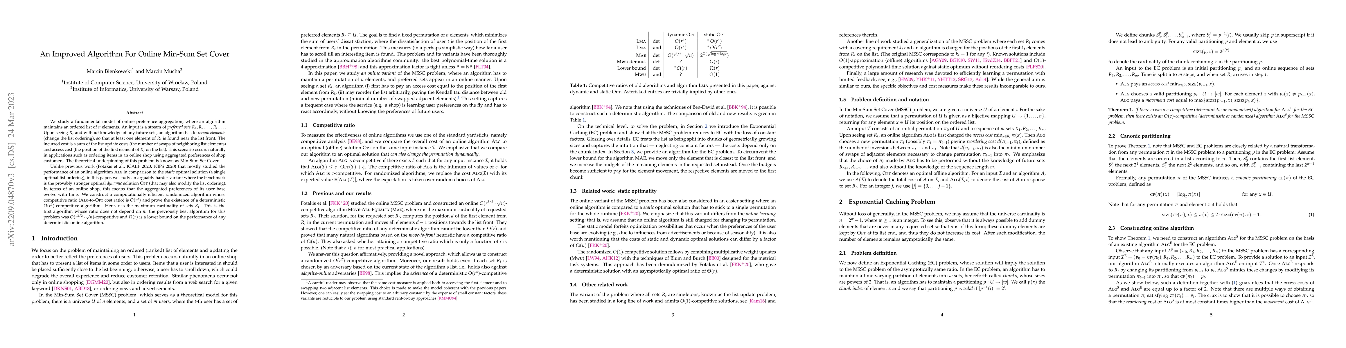 Thumbnail for An Improved Algorithm For Online Min-Sum Set Cover