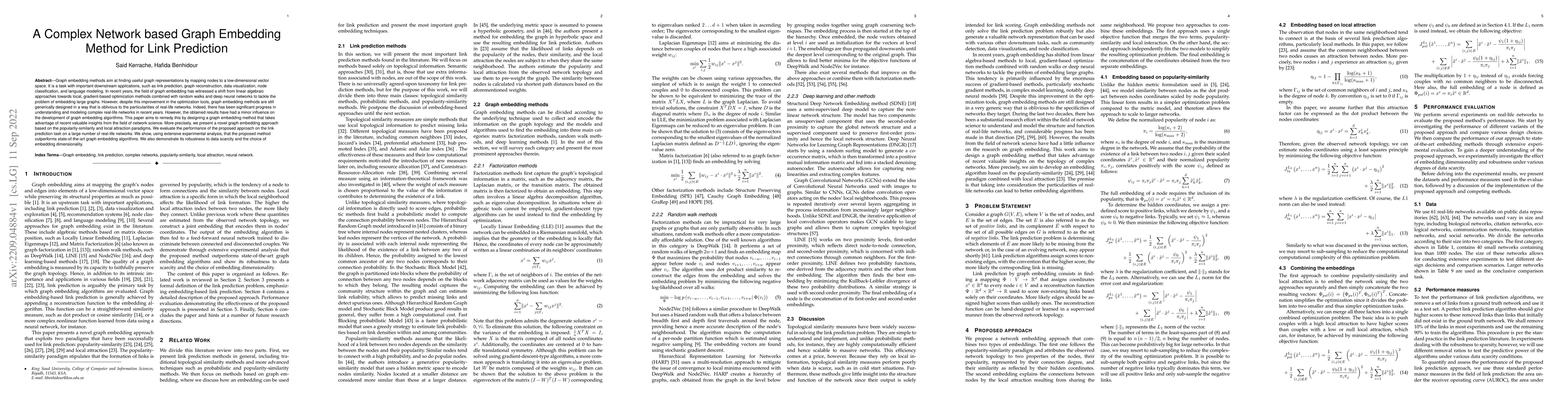 Thumbnail for A Complex Network based Graph Embedding Method for Link Prediction