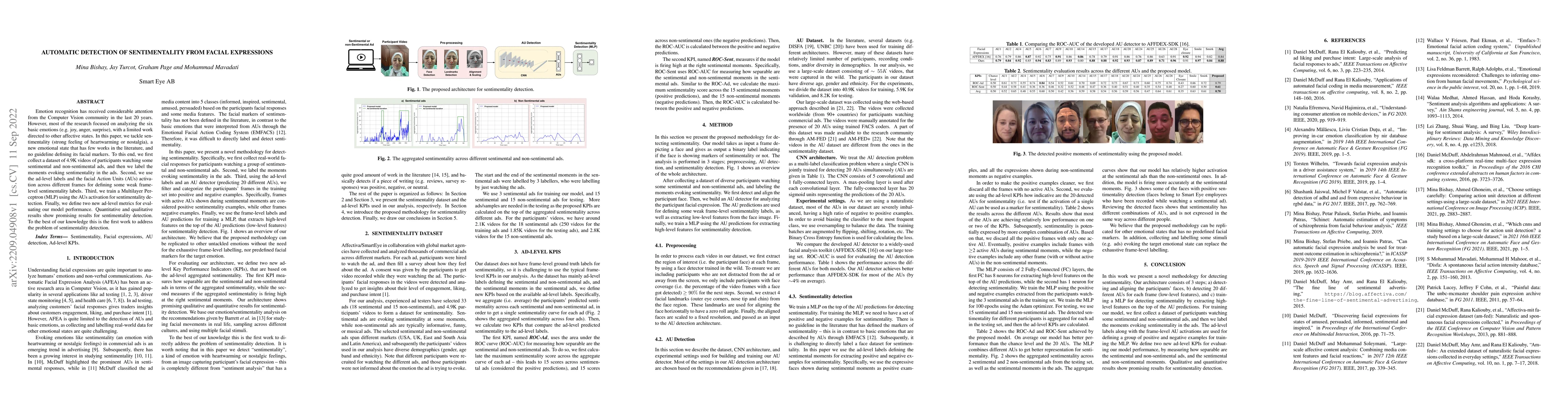 Thumbnail for Automatic Detection of Sentimentality from Facial Expressions