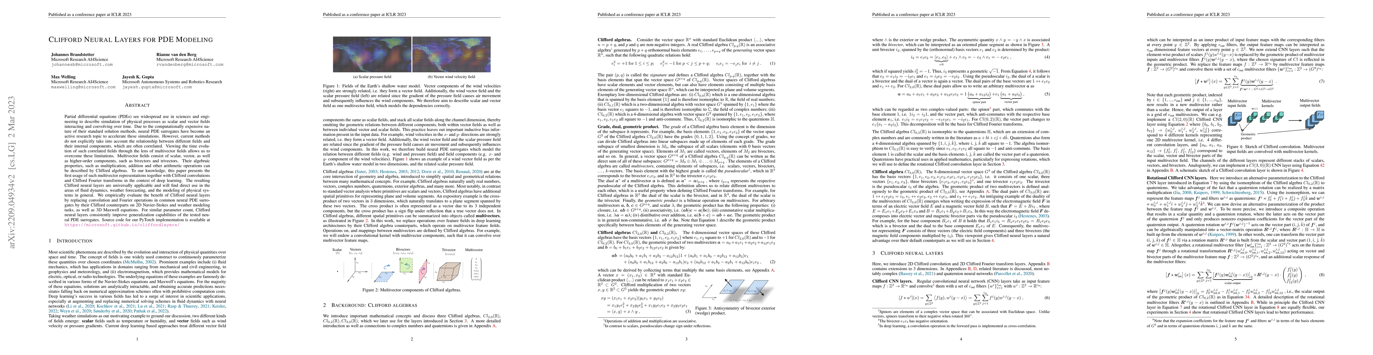 Thumbnail for Clifford Neural Layers for PDE Modeling