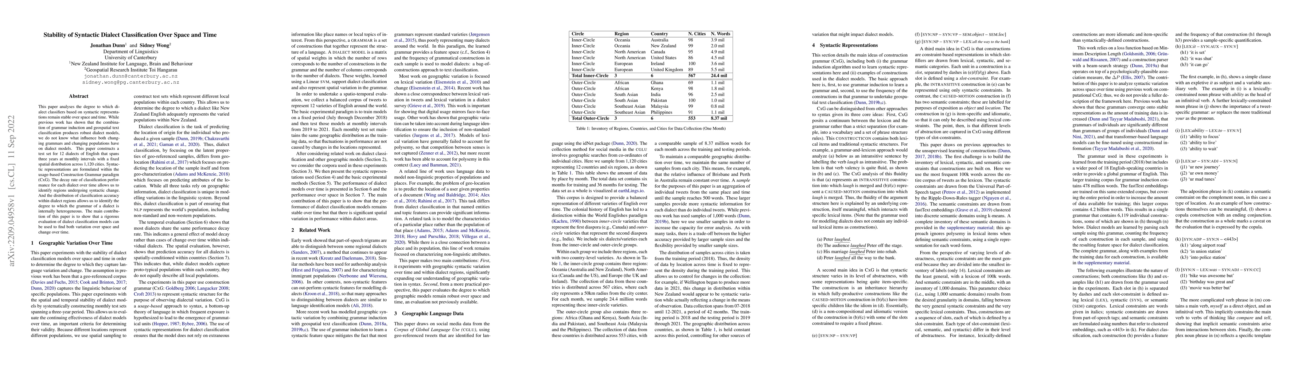 Thumbnail for Stability of Syntactic Dialect Classification Over Space and Time