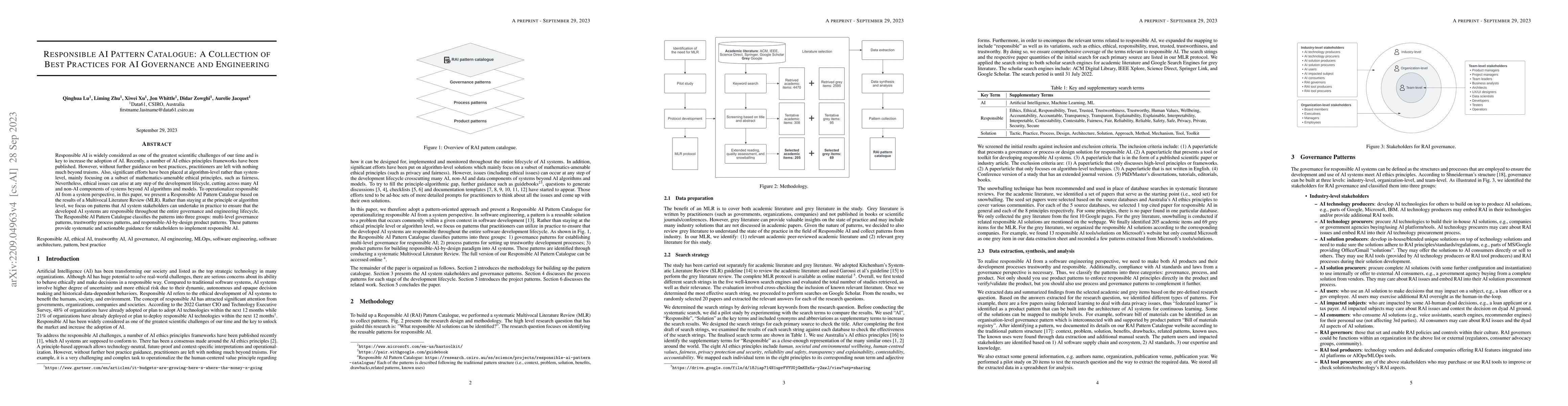 Thumbnail for Responsible AI Pattern Catalogue: A Collection of Best Practices for AI
  Governance and Engineering