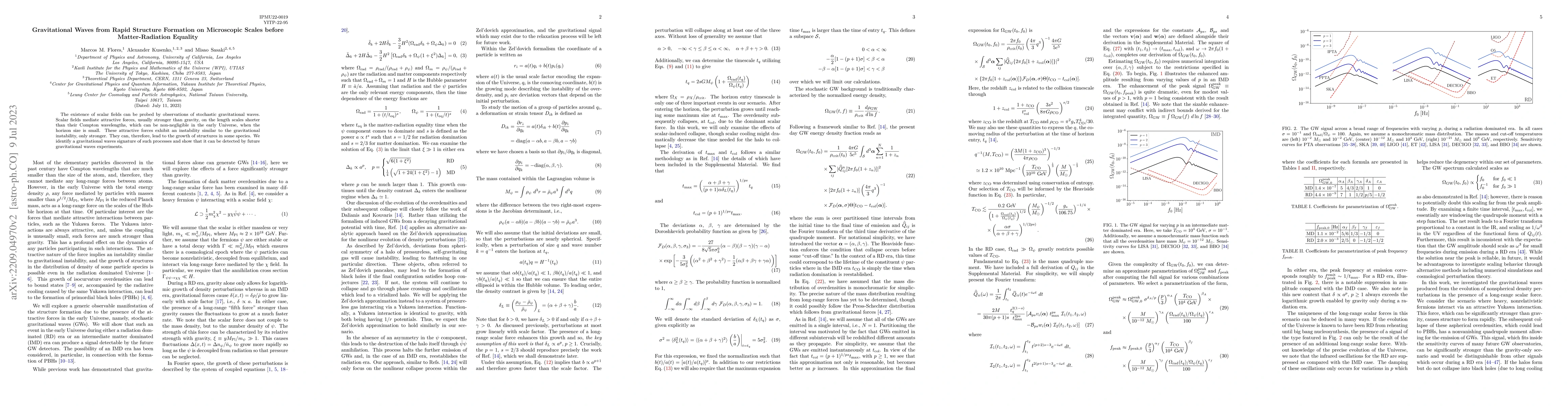 Thumbnail for Gravitational waves from rapid structure formation on microscopic scales
  before matter-radiation equality