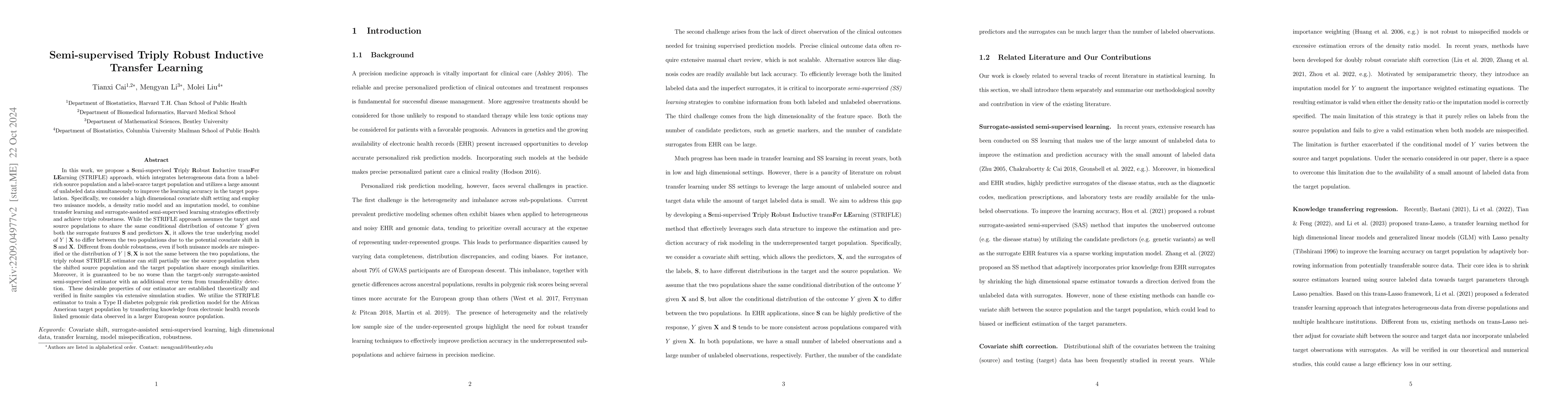 Thumbnail for Semi-supervised Triply Robust Inductive Transfer Learning