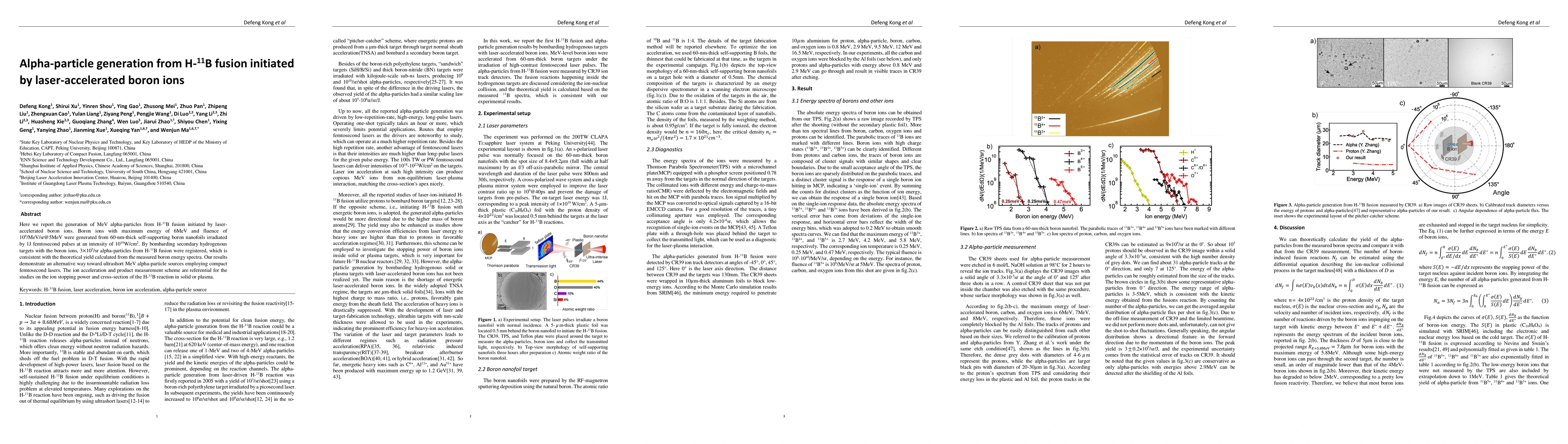 Thumbnail for Alpha-particle generation from H-11B fusion initiated by
  laser-accelerated boron ions